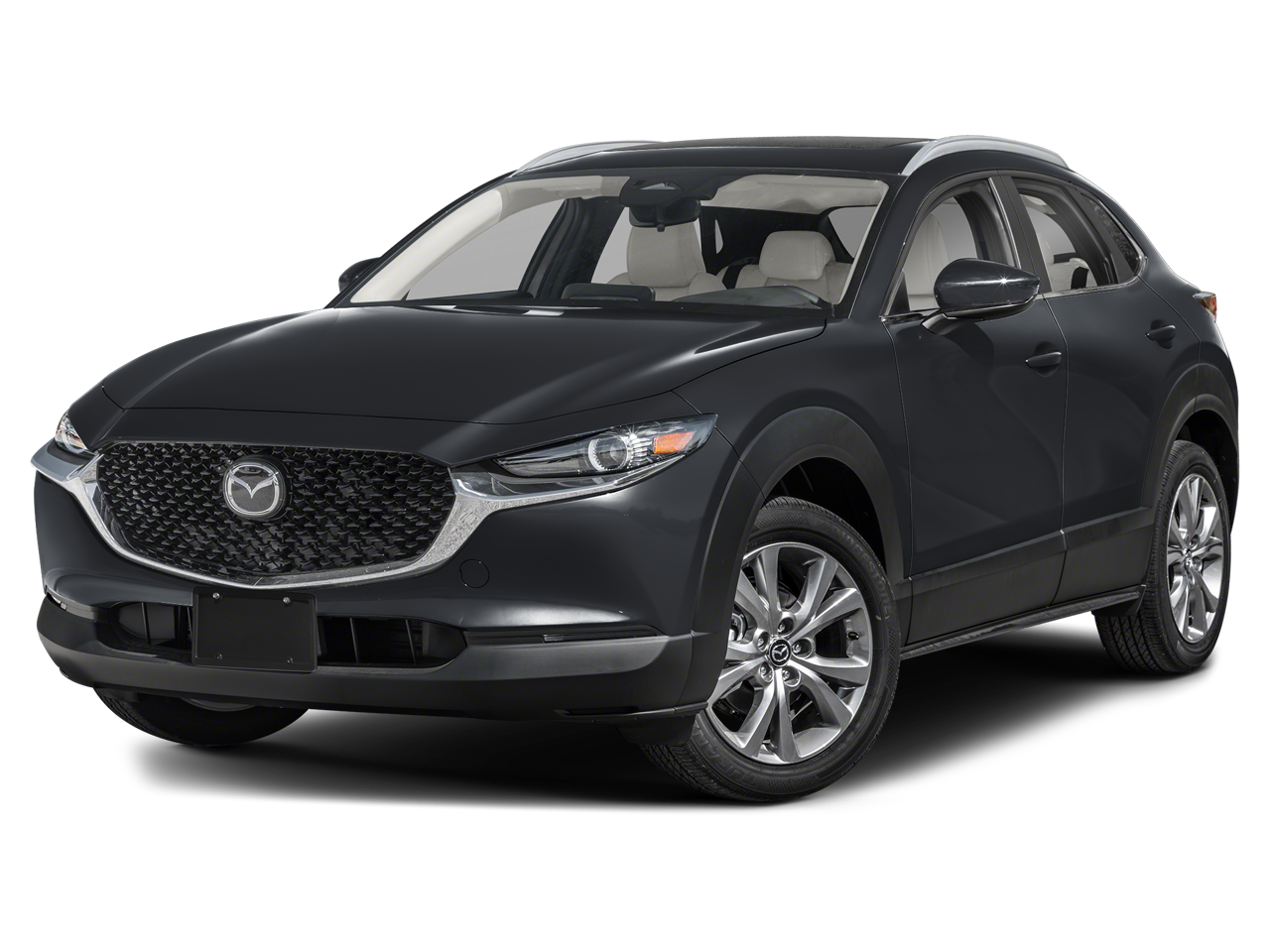 2024 Mazda Mazda CX-30 Preferred in Jet Black Mica — front three-quarter view