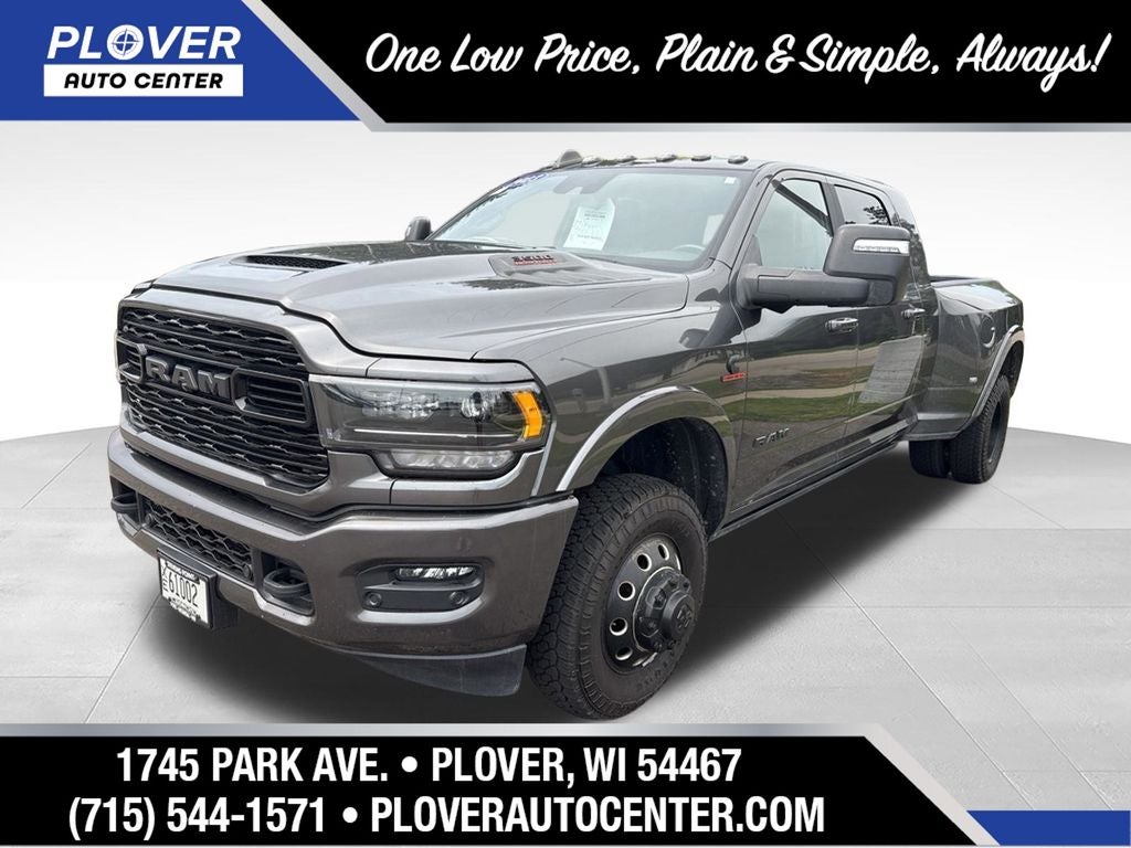 2023 RAM 3500 Limited in Granite Crystal Metallic Clearcoat — front three-quarter view